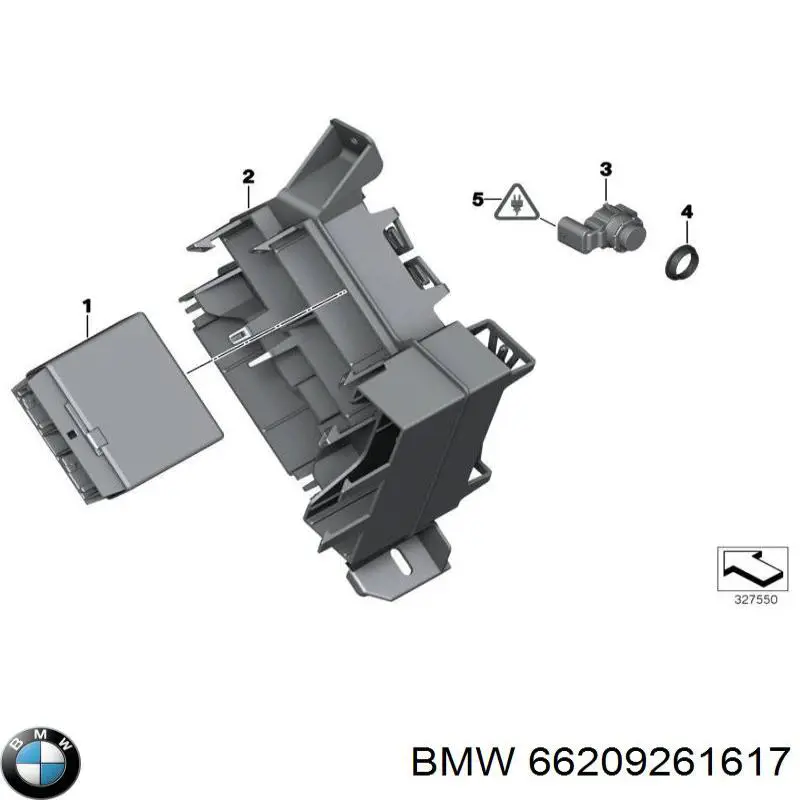 66209261617 BMW датчик сигнализации парковки (парктроник передний/задний боковой)