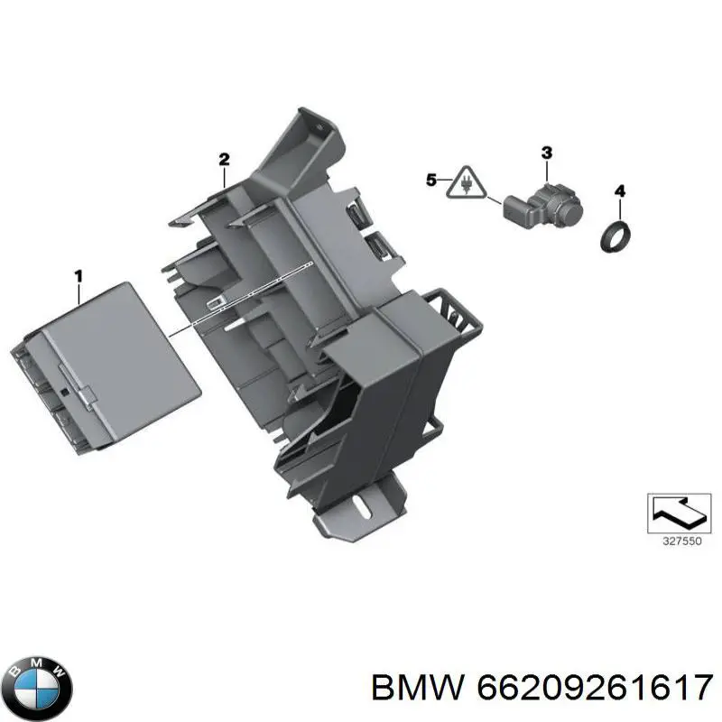 66209261617 BMW Датчик сигнализации парковки (парктроник), передний/задний, боковой