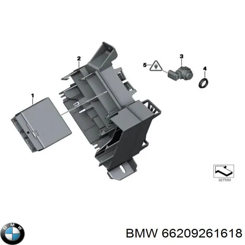 66209261618 BMW датчик сигнализации парковки (парктроник передний/задний боковой)