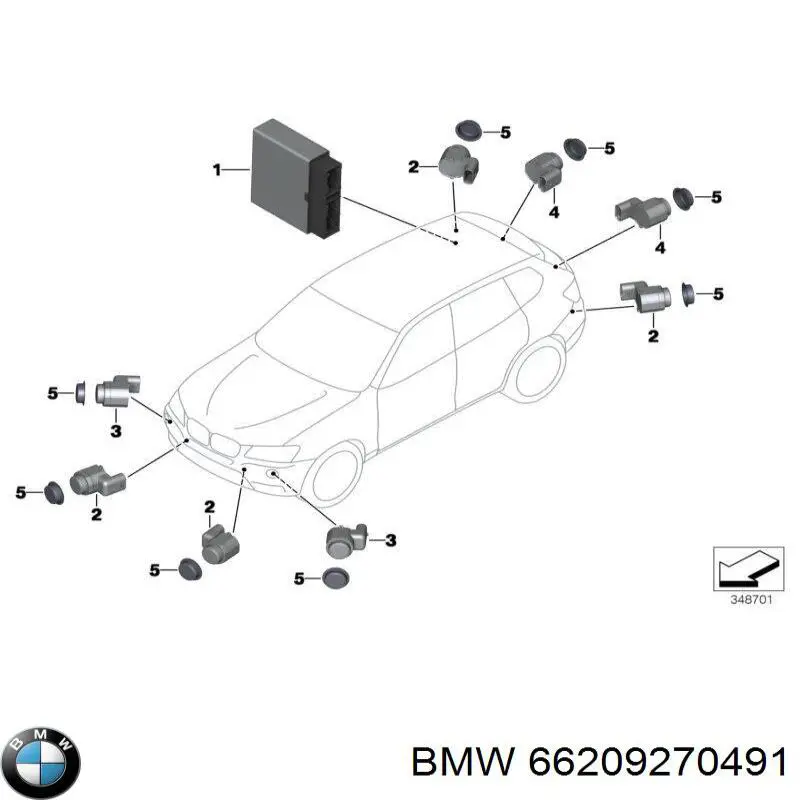 Парктроник BMW 66209270491