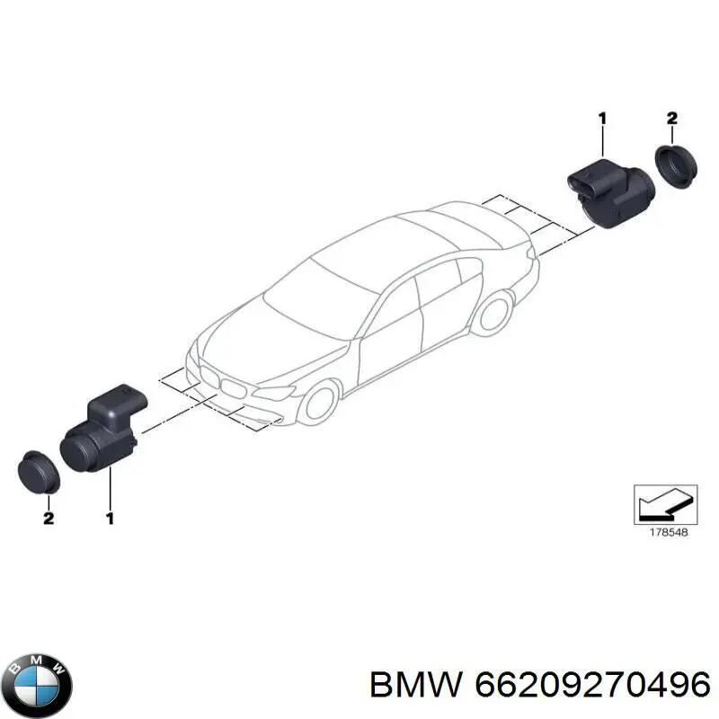 Датчик сигнализации парковки (парктроник) передний 66209270496 BMW