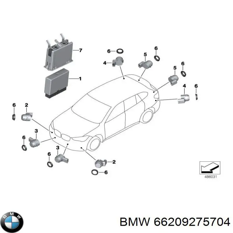 Датчик сигнализации парковки BMW 66209275704 цена, от 18.93 USD