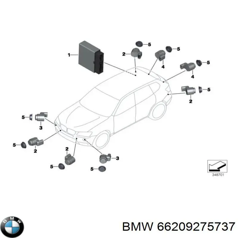 Датчик сигнализации парковки BMW 66209275737 цена, от 15.63 USD