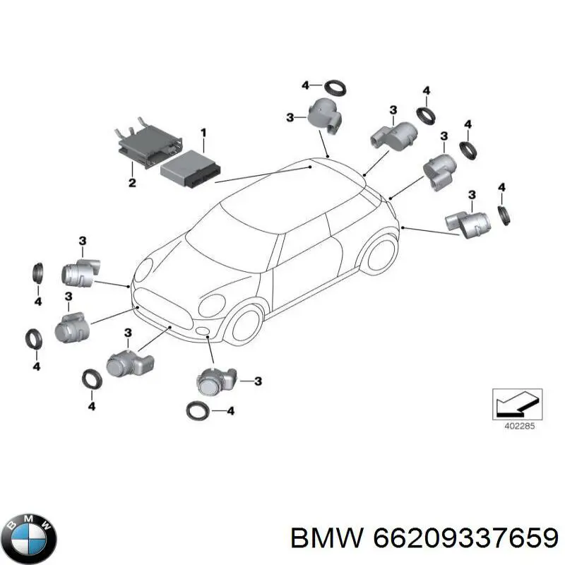 Модуль управления парктроником 6836883 BMW