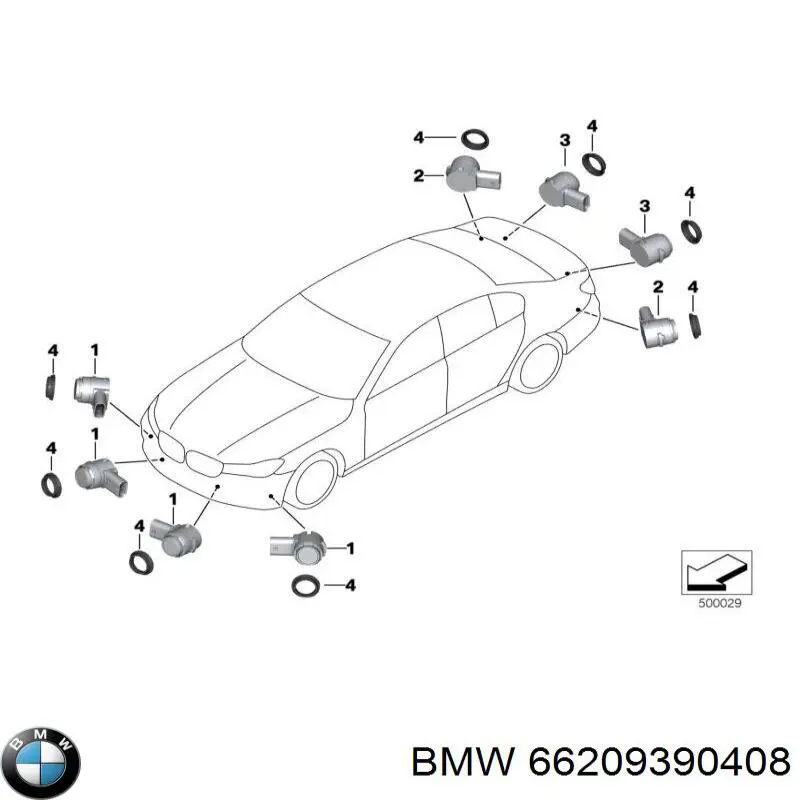 Кронштейн датчика парктроника передний боковой BMW 66209390408 цена, от 3.73 USD