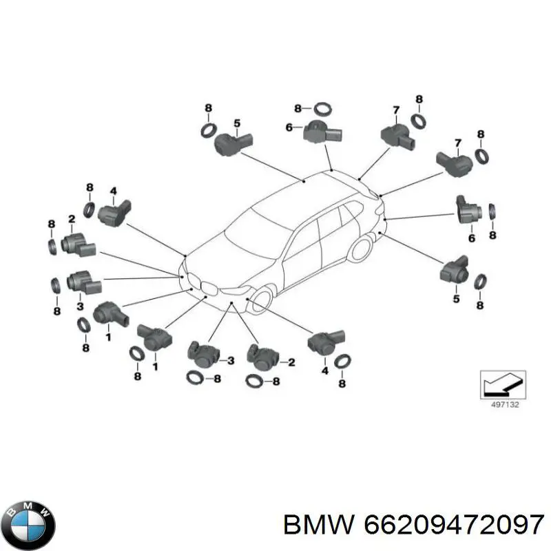  BMW 66209826954 цена, от 61.49 USD