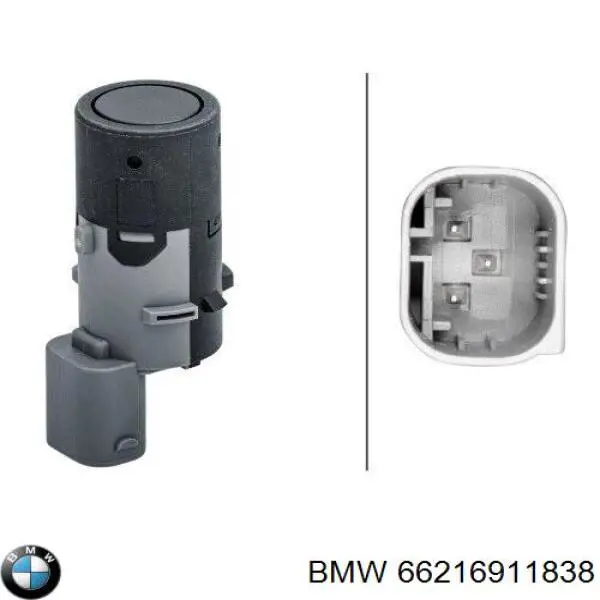 Sensor De Alarma De Estacionamiento(packtronic) Delantero/Trasero Central 66216911838 BMW