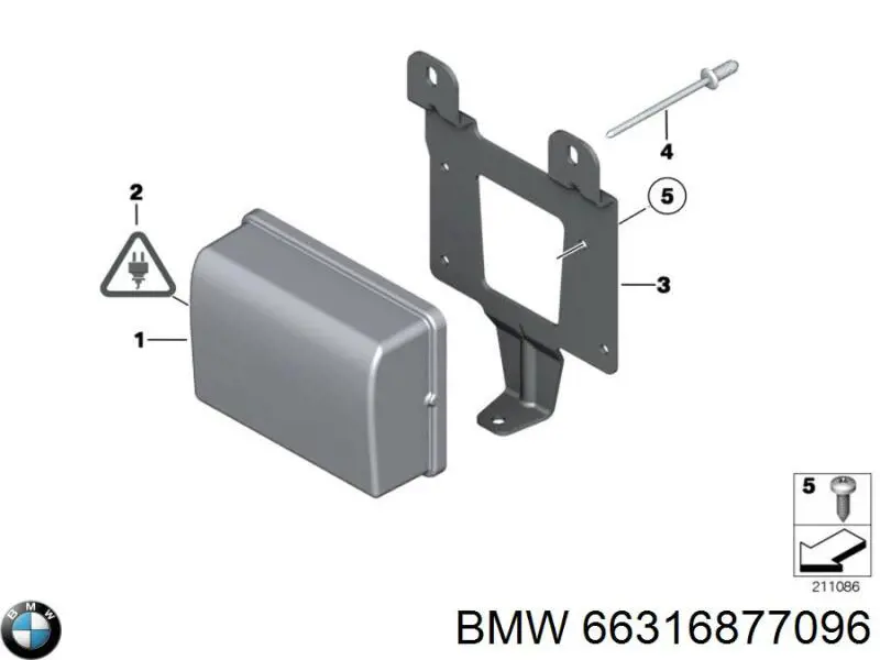 66316877096 BMW sensor de radar de distância