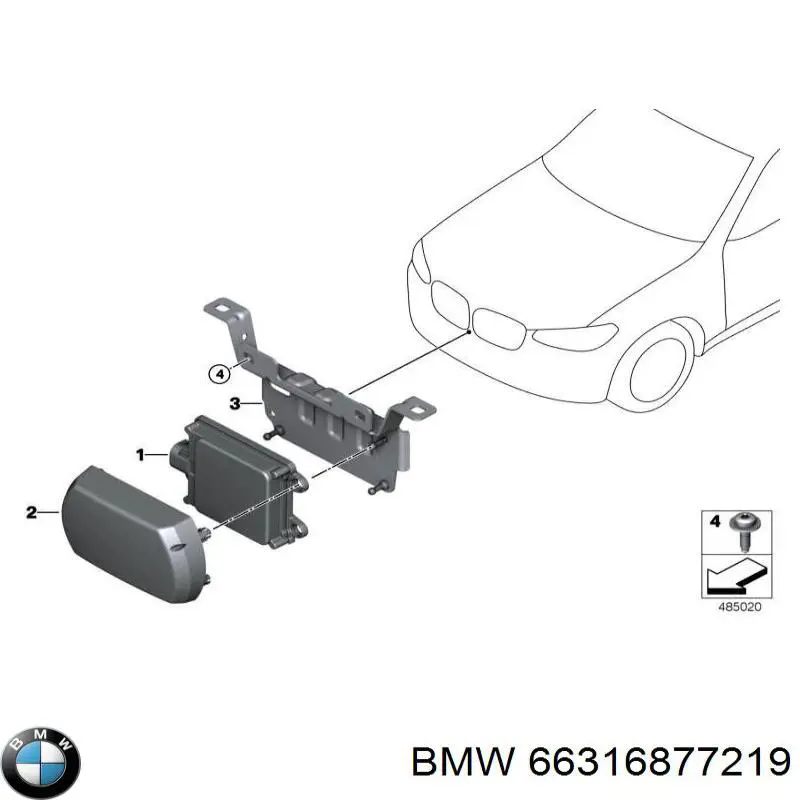 Накладка бампера переднего 66316877219 BMW