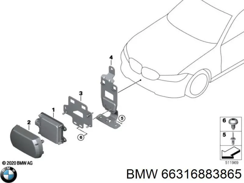  BMW 66316883865 цена, от 107.50 USD