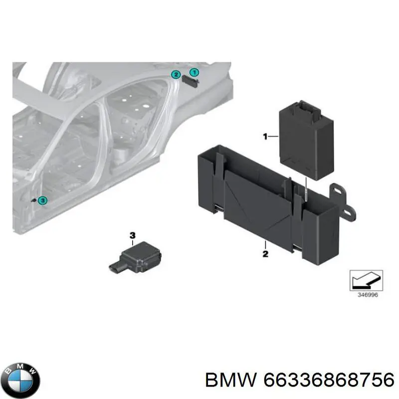 Модуль управления парктроником 66336854698 BMW