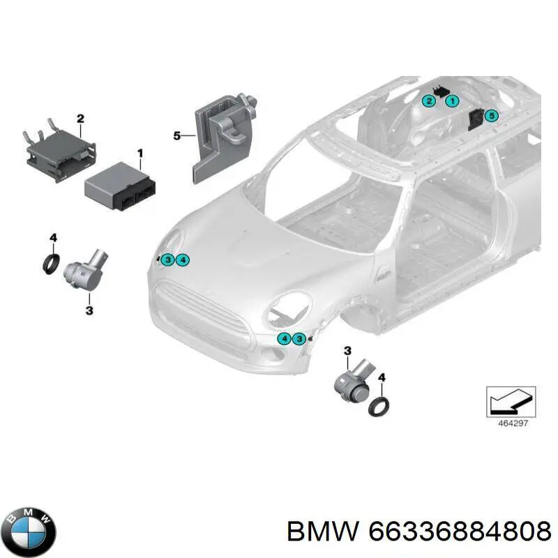 Модуль управления (ЭБУ) парктроником BMW 66336881636