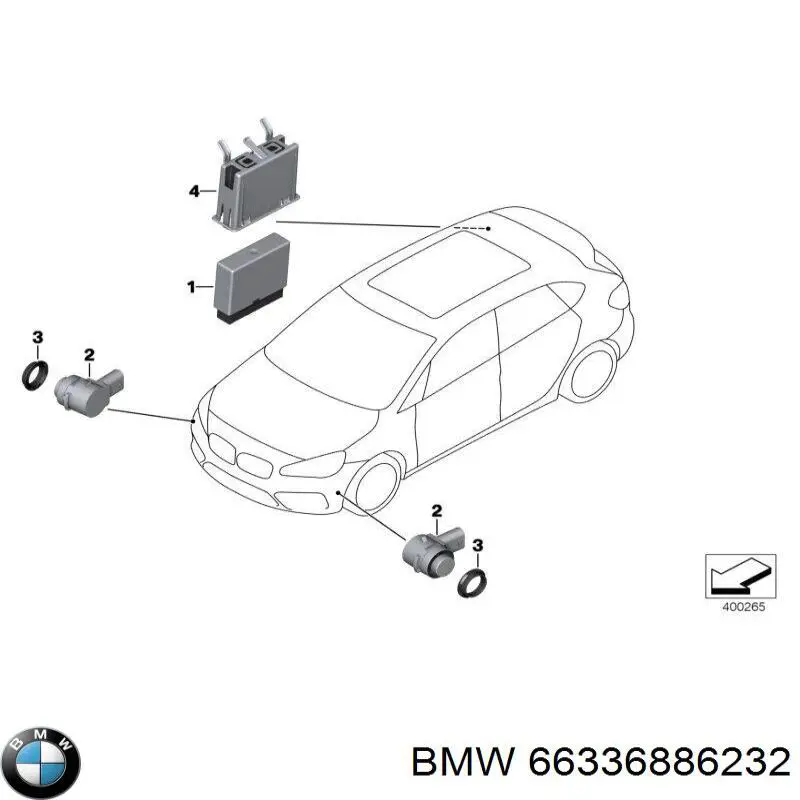 Модуль управления (ЭБУ) парктроником BMW 66336886232 цена, от 76.19 USD