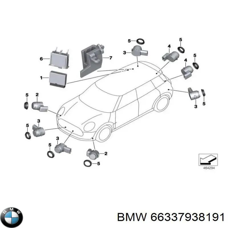 Купить 66336869517 BMW Модуль управления парктроником