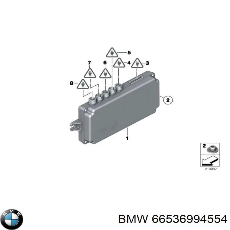 66539240988 BMW módulo de direção da câmara