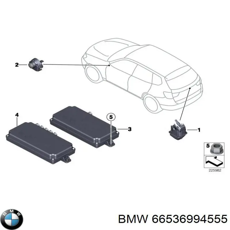 66539240984 BMW módulo de direção da câmara