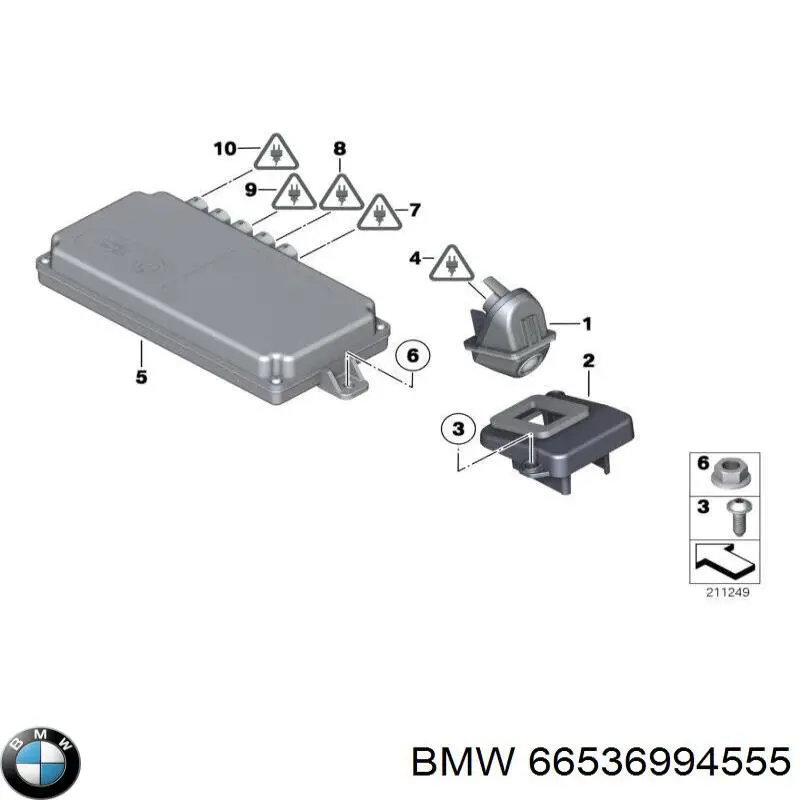 Модуль управления камерой BMW 66539200567 цена, от 61.87 USD