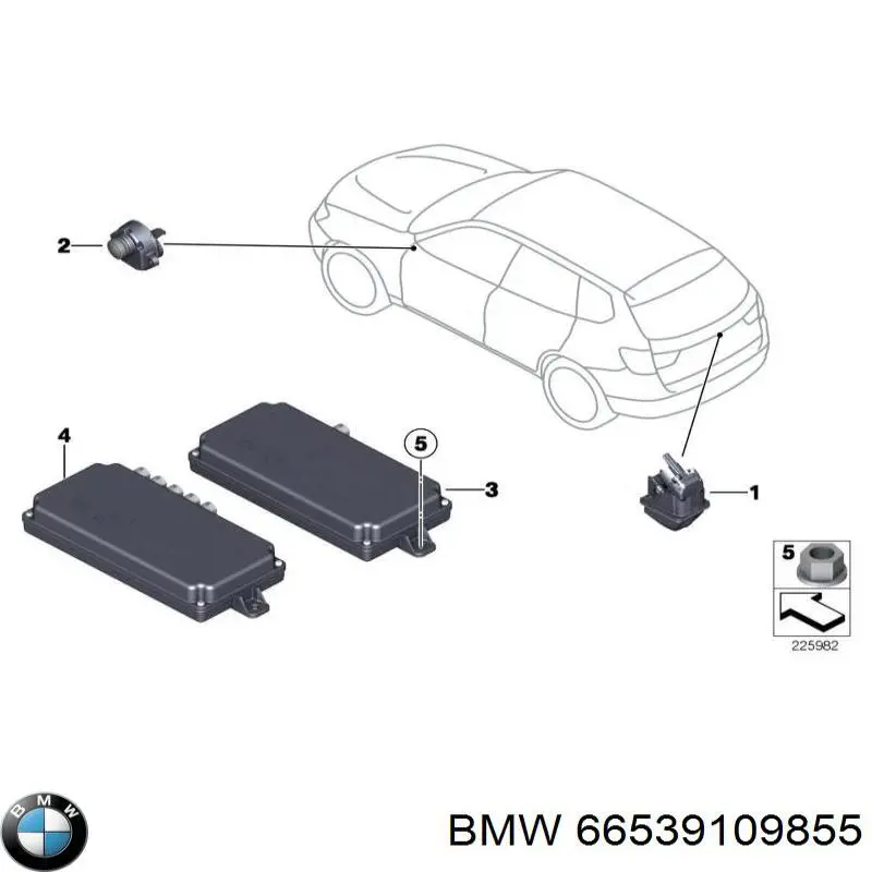 Камера системы обеспечения видимости BMW 66539109855 цена, от 158.01 USD