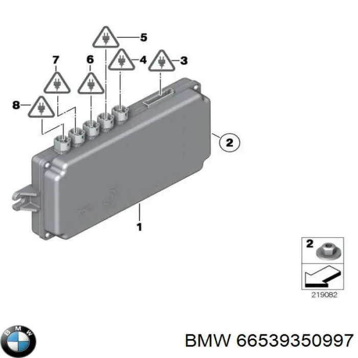 66539350997 BMW módulo de direção da câmara