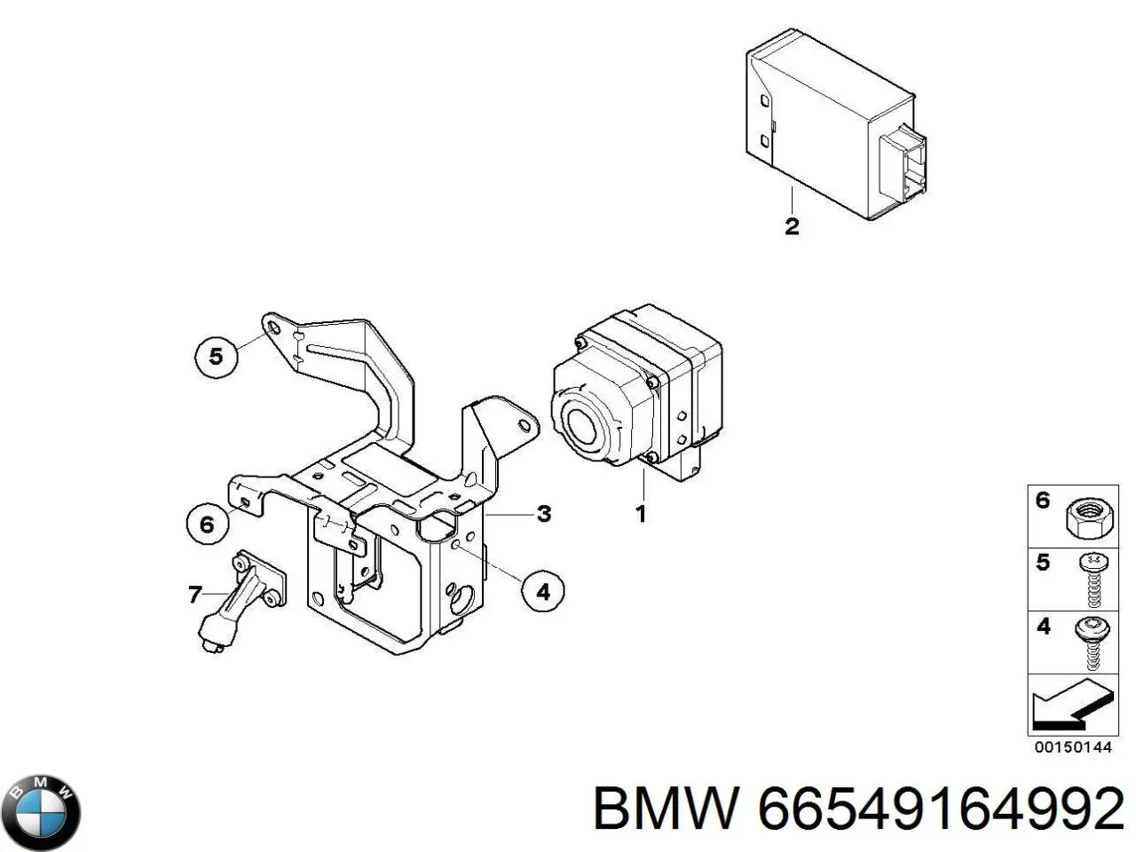 66549129760 BMW módulo de direção da câmara