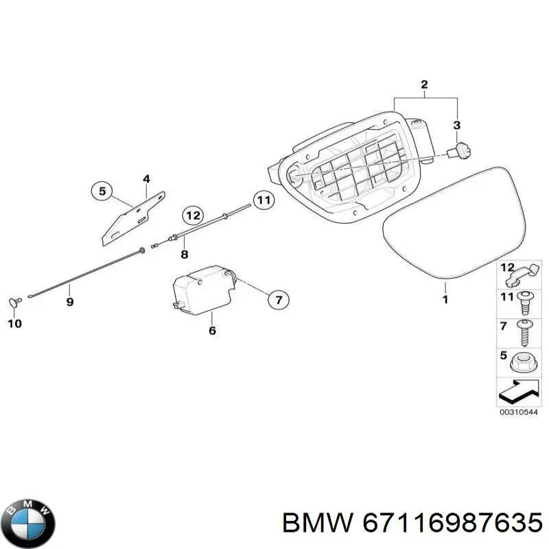 Замок открывания лючка бензобака Continental/Siemens 406204003010Z цена, от 12.40 USD