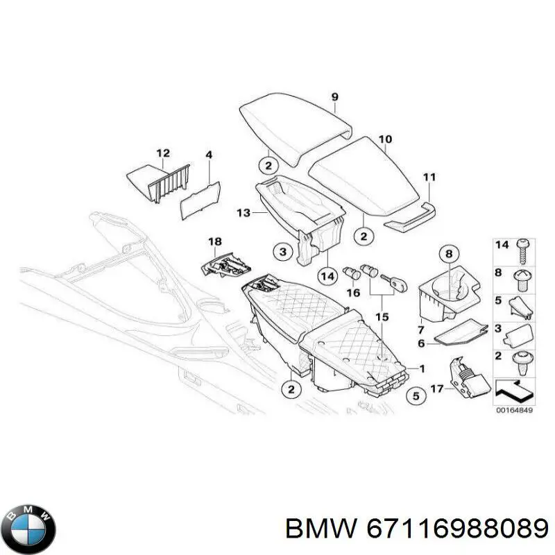 67116988089 BMW fecho de abertura do alcapão do tanque de combustível