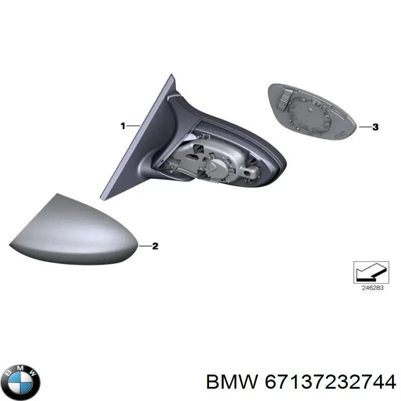 67137232744 BMW Мотор привода линзы зеркала заднего вида
