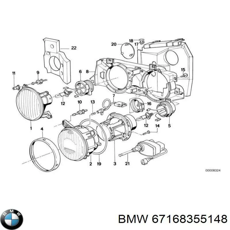 67168355728 BMW corretor da luz