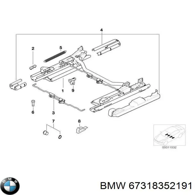  BMW 67318352191 цена, от 282.46 USD