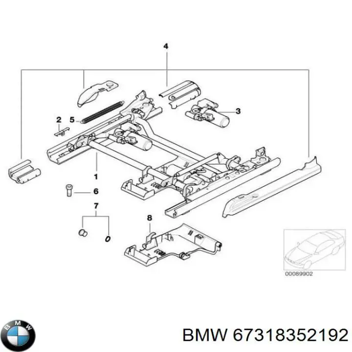 67318352192 BMW мотор привода регулировки сиденья