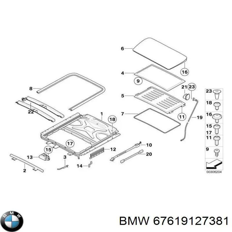 Мотор привода люка BMW 67619127381 цена, от 165.25 USD