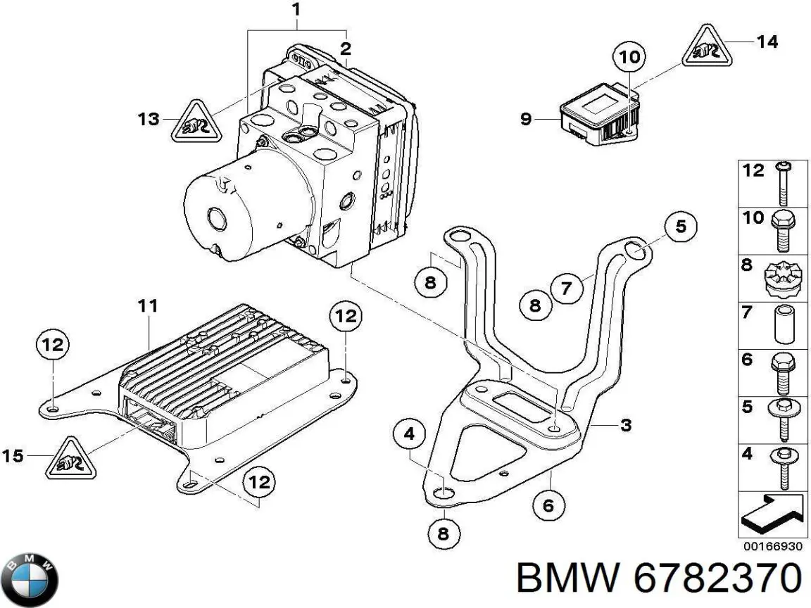34526768578 BMW Датчик продольного ускорения