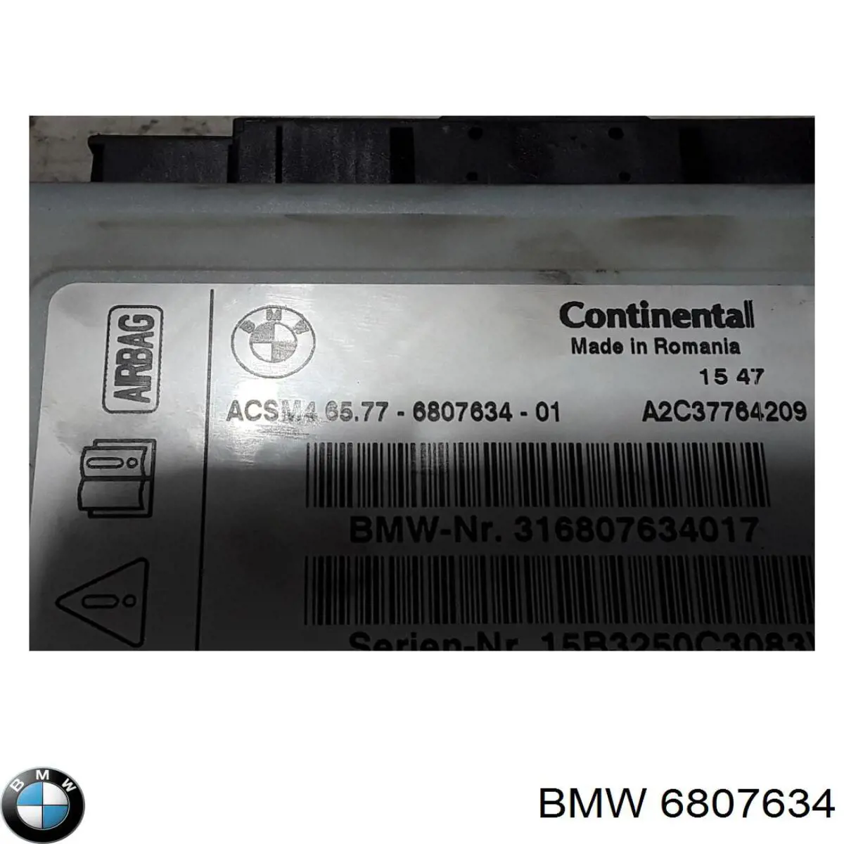 6807634 BMW Блок управления airbag