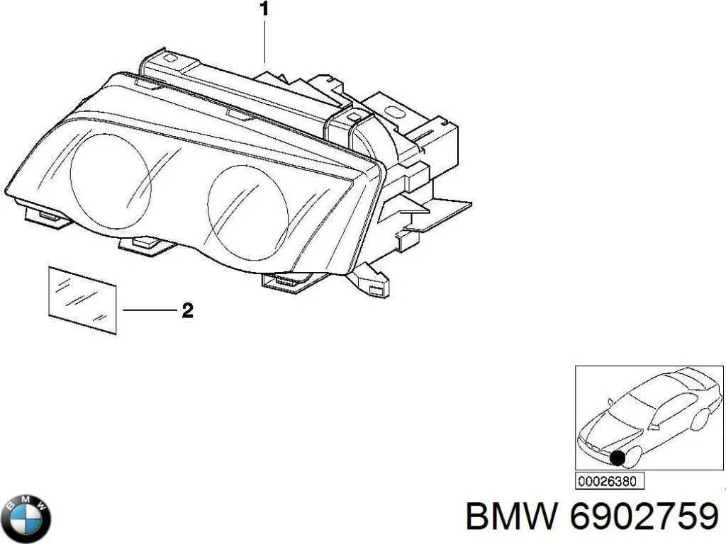Фара левая BMW 6902759 цена, от 387.47 USD