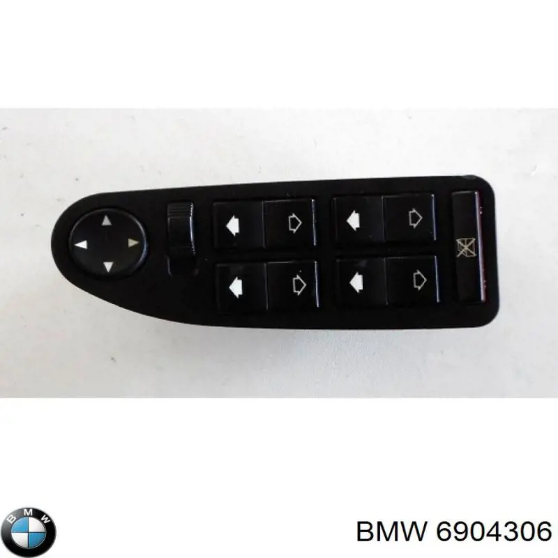 6904306 BMW unidade de botões dianteira esquerda de controlo de elevador de vidro