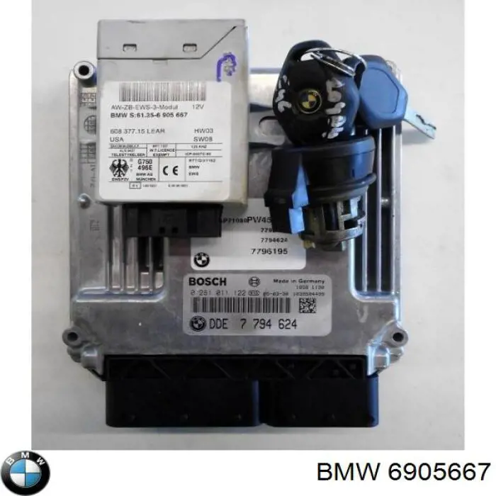 Модуль управления (ЭБУ) иммобилайзером 6905667 BMW