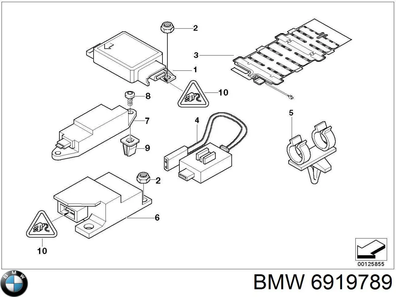Блок управления airbag BMW 6919789 цена, от 11.26 USD