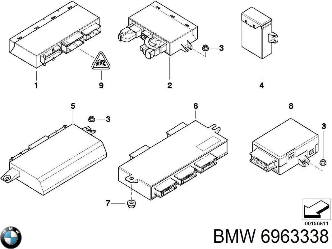 6963338 BMW unidade de conforto