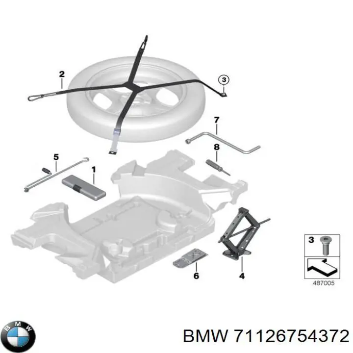 Домкрат 71126754372 BMW