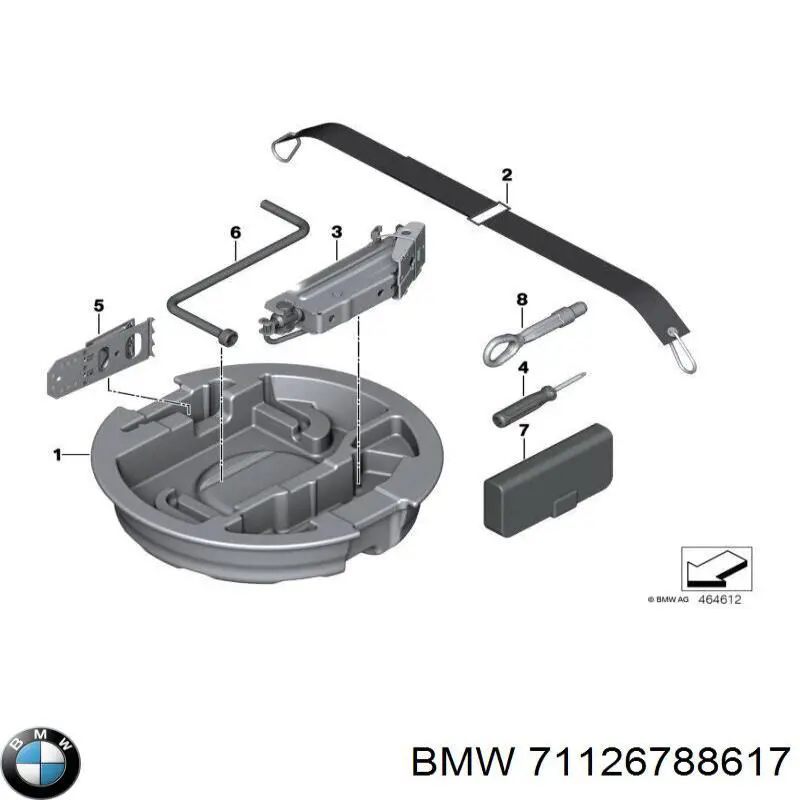 Ключ балонный (торцовый) BMW 71126788617 цена, от 34.86 USD
