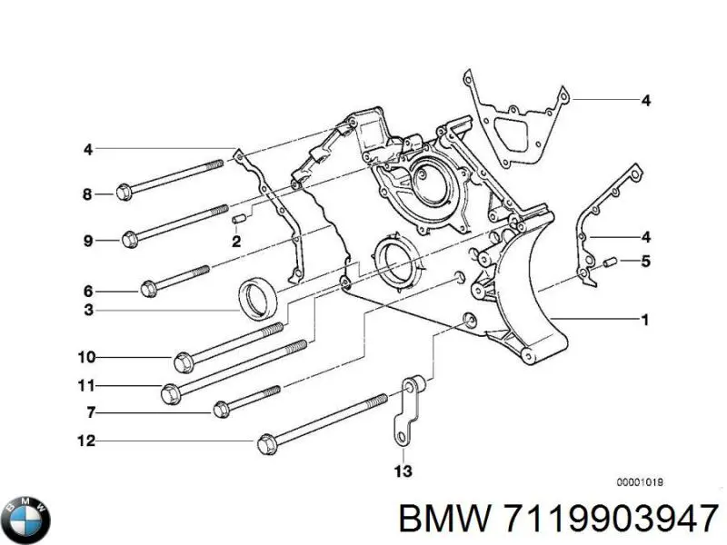 Болт переднего нижнего рычага BMW 07119903947