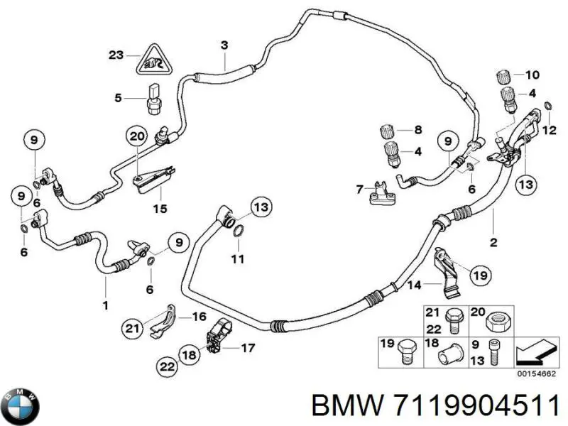 Болт переднего нижнего рычага BMW 07119904511