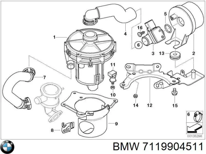 Болт крепления переднего рычага, нижнего 7119904511 BMW