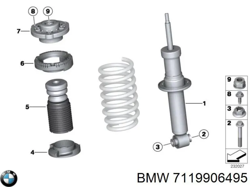 7119906495 BMW parafuso de fixação de braço oscilante dianteiro