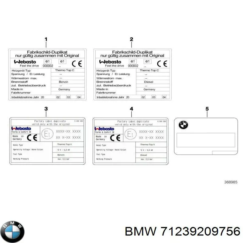 71239209756 BMW 