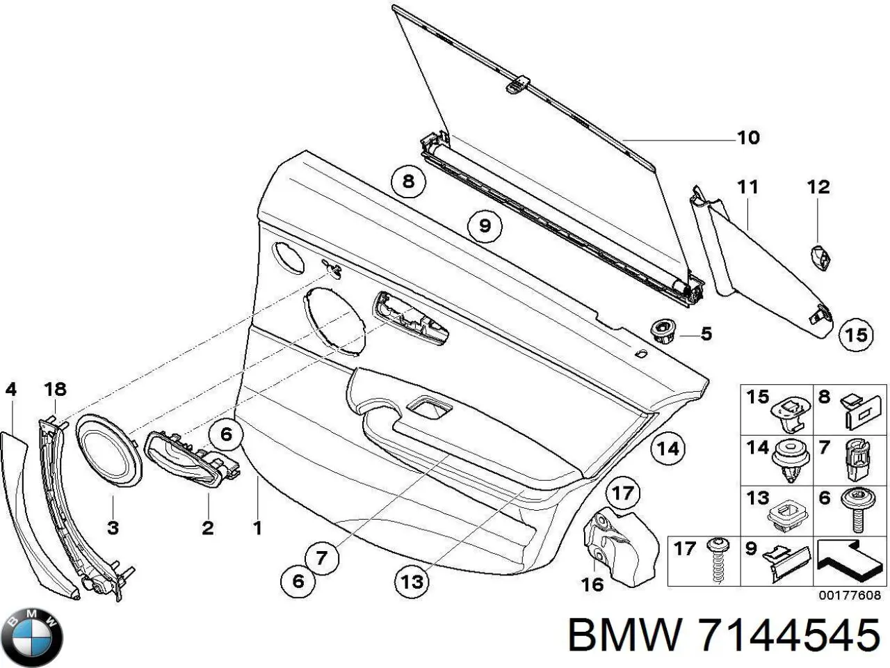 Ручка левой двери наружная BMW 7144545 цена, от 14.11 USD