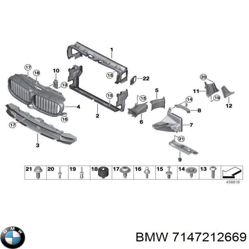 Болт (гайка) крепежа BMW 7147212669 цена, от 2.32 USD