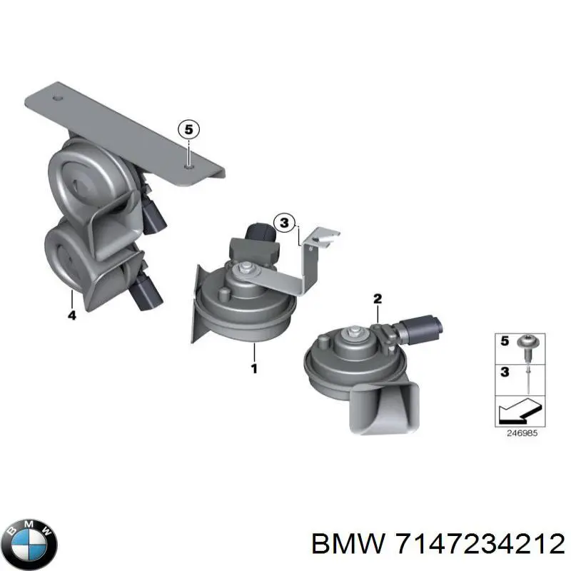 7147234212 BMW cápsula (prendedor de fixação do forro do pára-choque do pára-lama dianteiro)