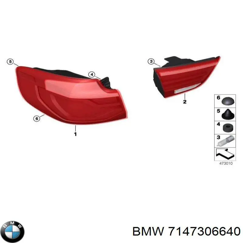 7147306640 BMW cápsula (prendedor de fixação de revestimento da porta)