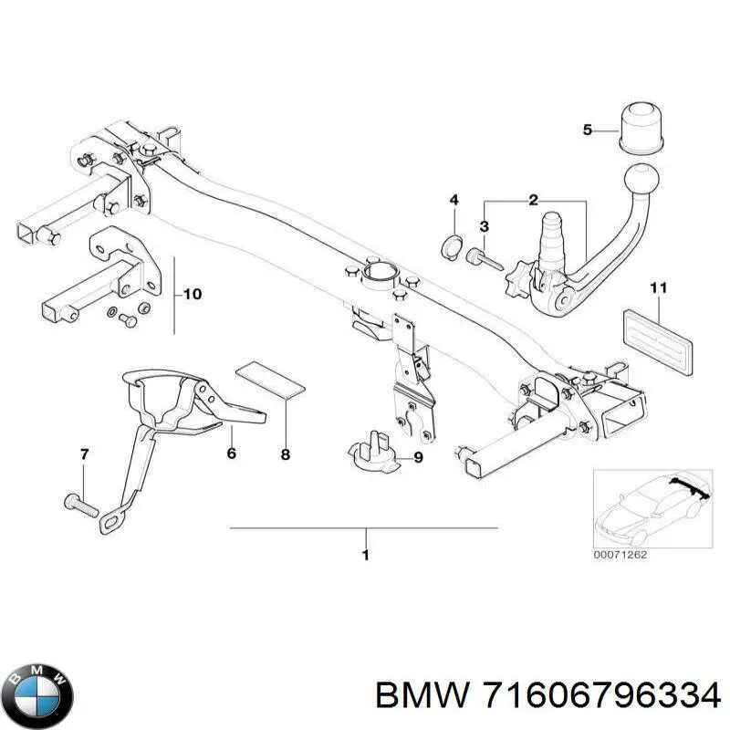 Фаркоп (шар) прицепного устройства 71606796334 BMW